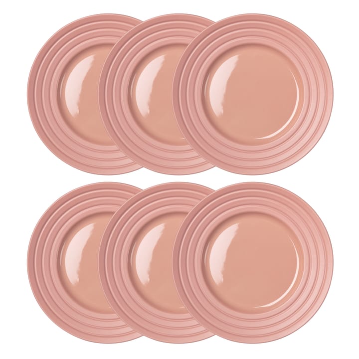 Assiette Lines Ø27 cm Lot de 6 - Rose - NJRD