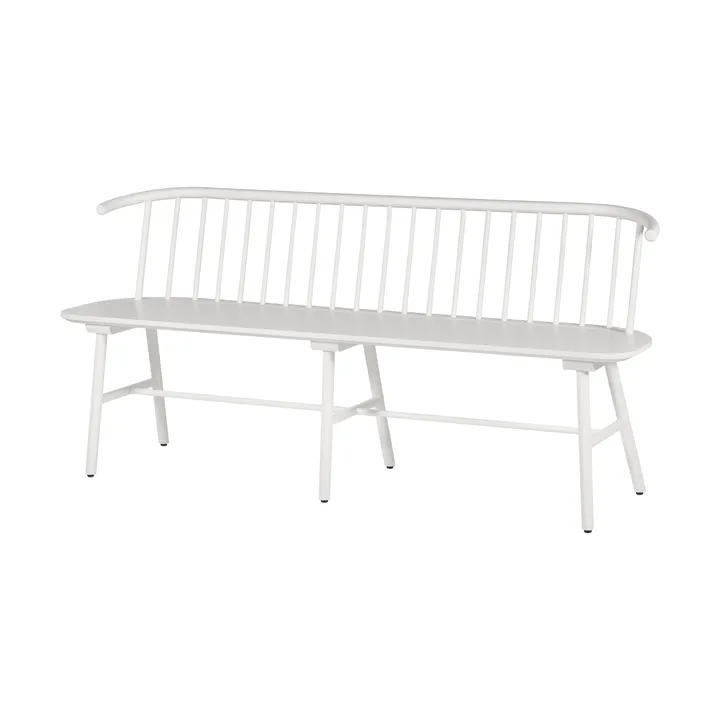 Banc avec dossier VIOR - Chêne laqué blanc - NJRD