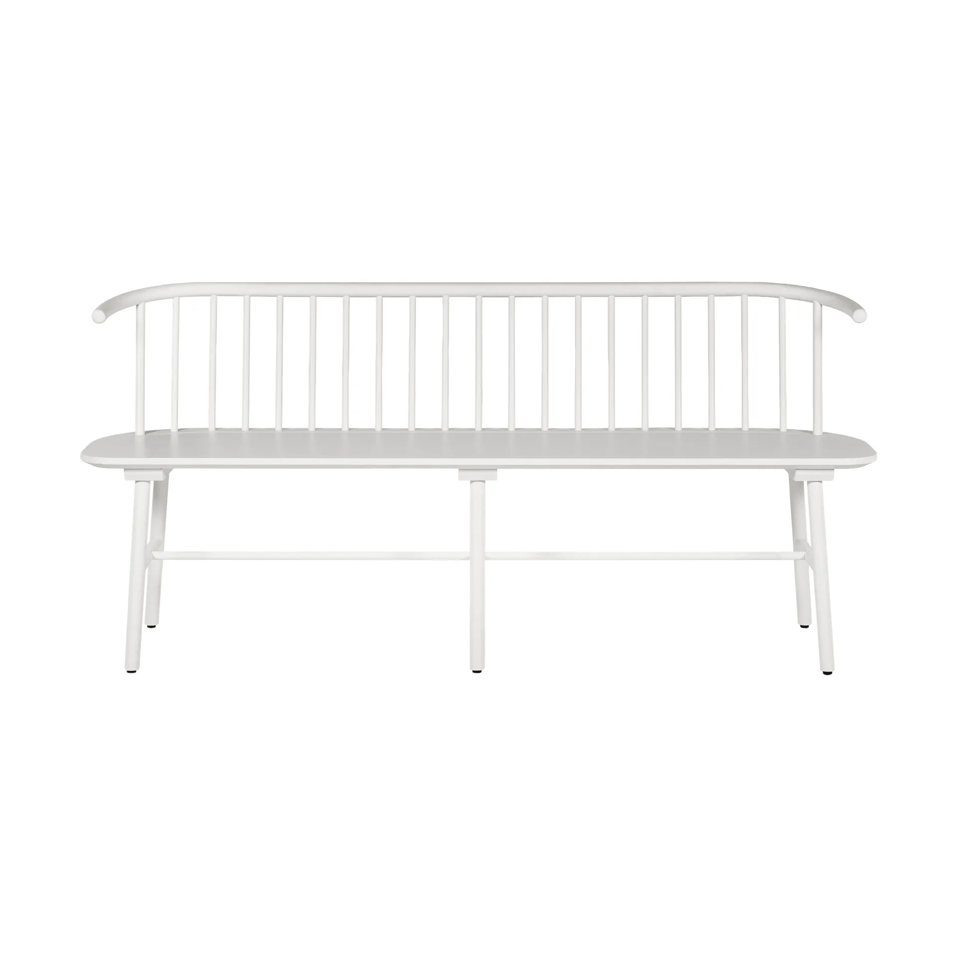 Banc avec dossier VIOR, Chêne laqué blanc NJRD