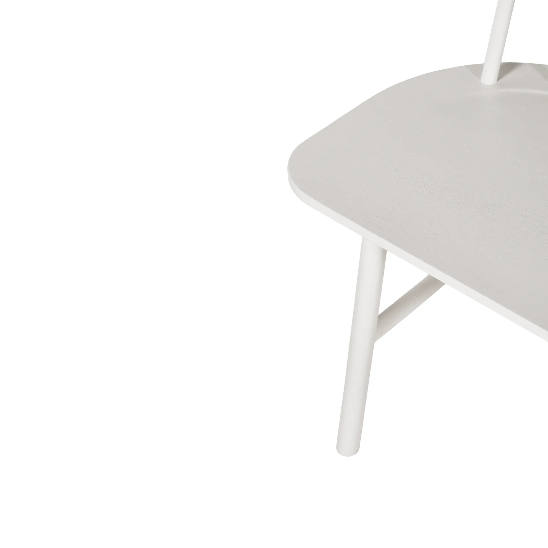 Banc avec dossier VIOR, Chêne laqué blanc NJRD
