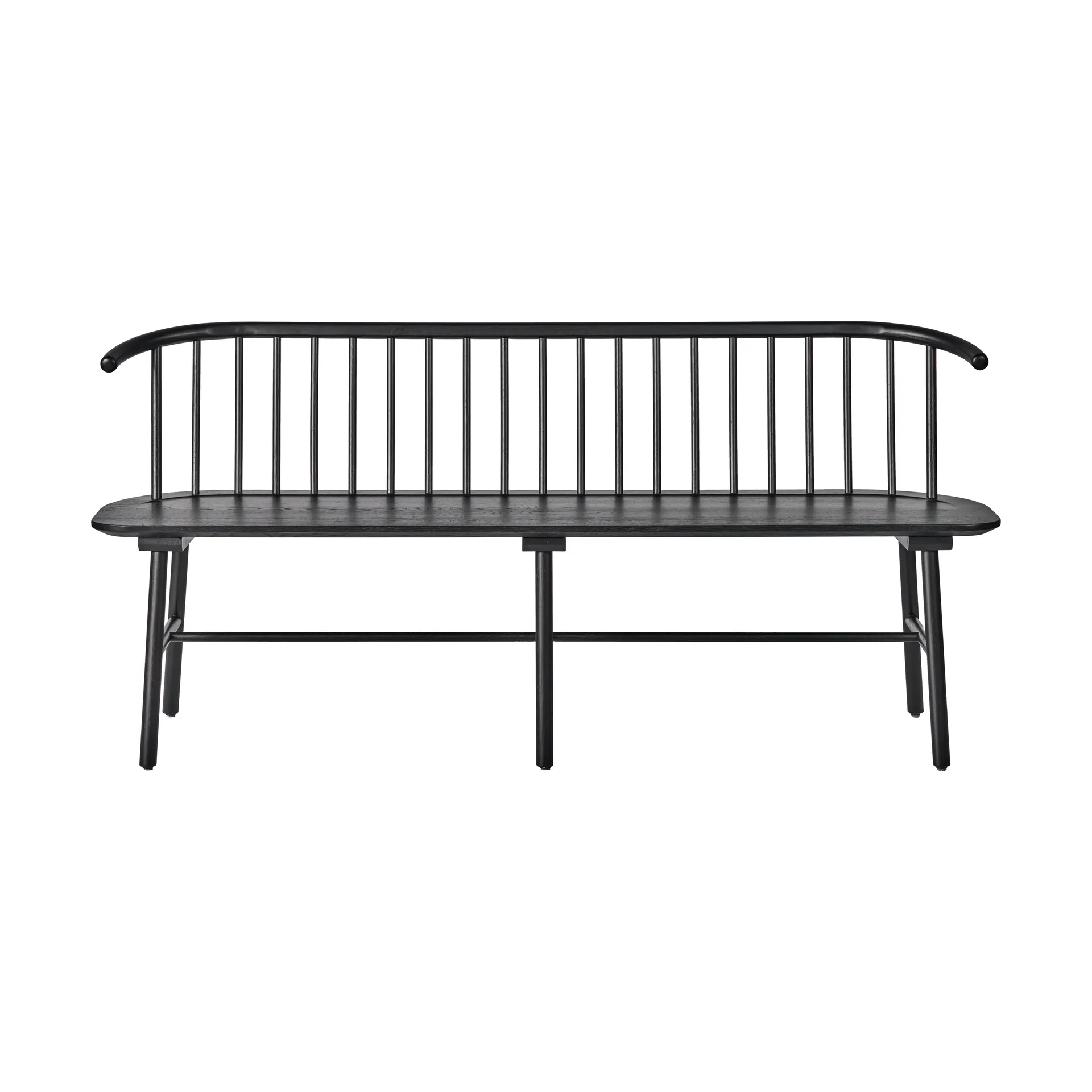 Banc avec dossier VIOR, Chêne laqué noir NJRD