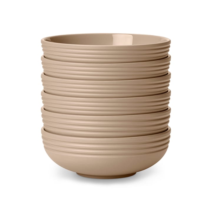 Bol Lines Ø16 cm Lot de 6 - Beige - NJRD