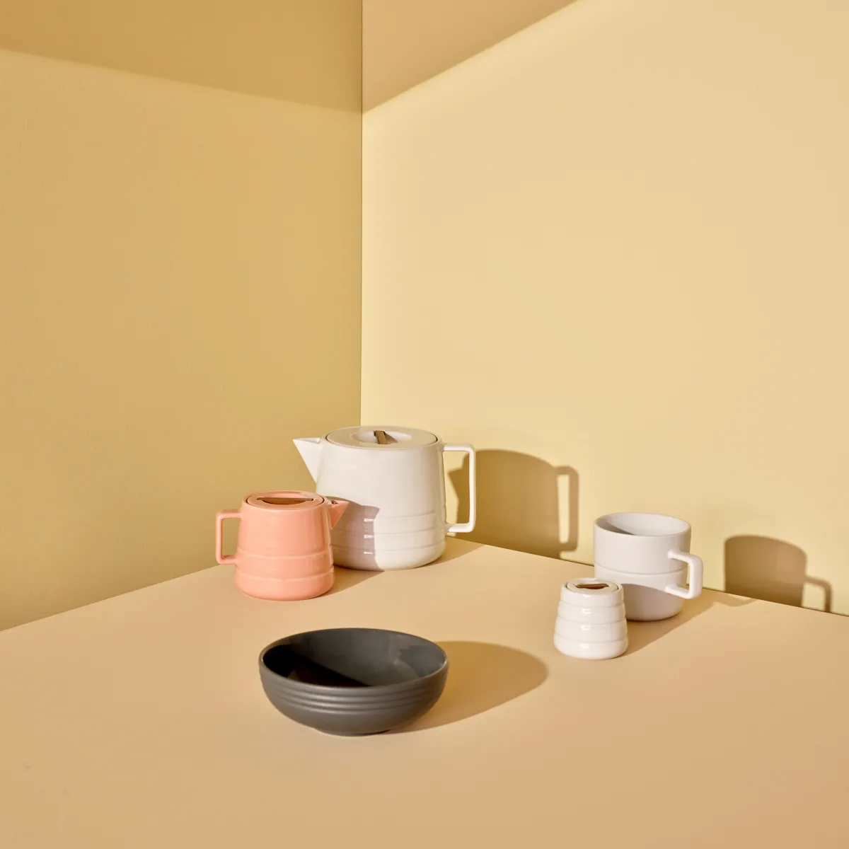 Bol Lines Ø16 cm Lot de 6, Gris foncé NJRD