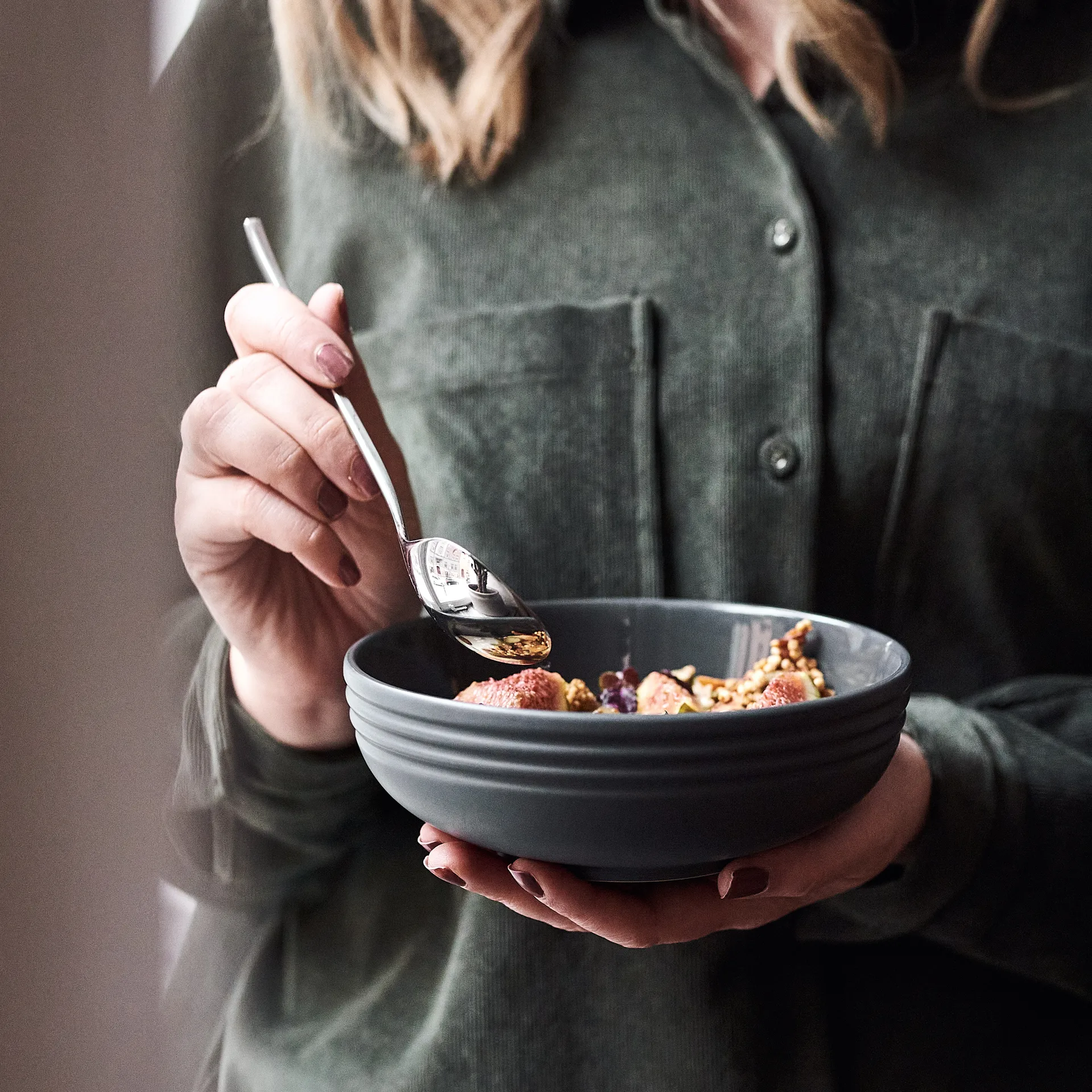 Bol Lines Ø16 cm Lot de 6, Gris foncé NJRD