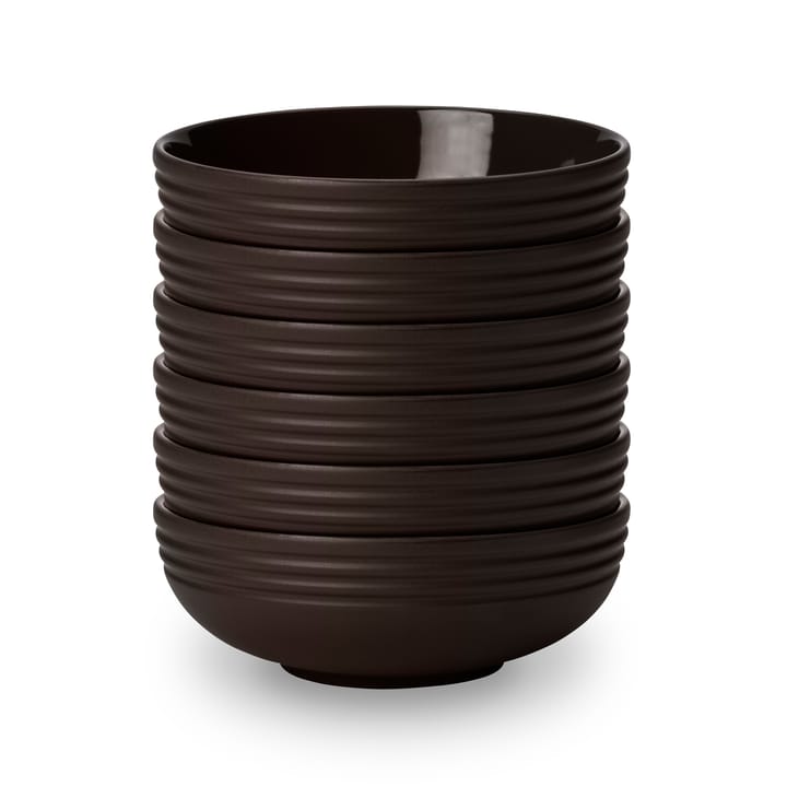 Bol Lines Ø16 cm Lot de 6 - Marron - NJRD