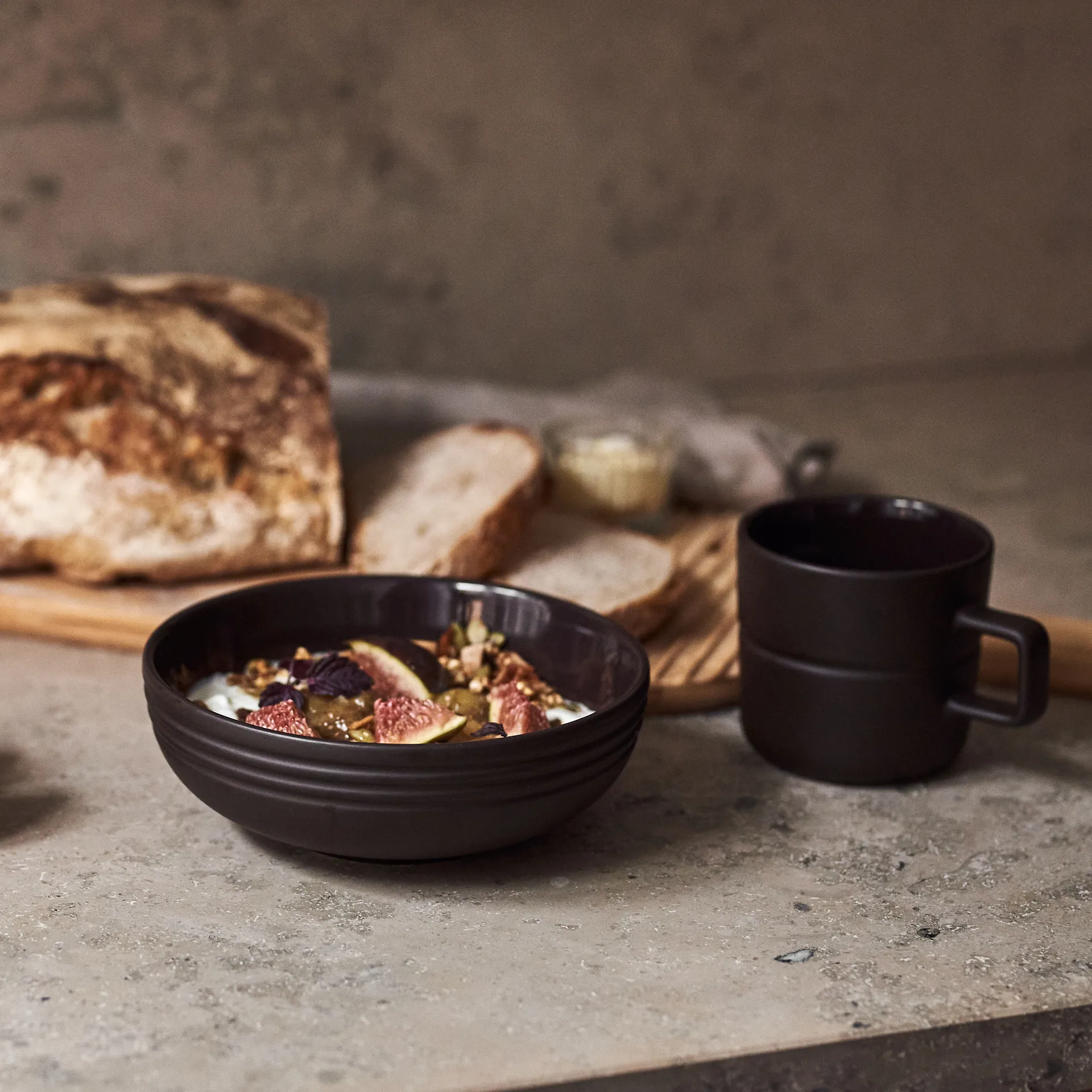 Bol Lines Ø16 cm Lot de 6, Marron NJRD