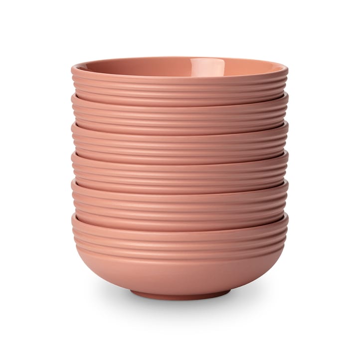 Bol Lines Ø16 cm Lot de 6 - Rose - NJRD