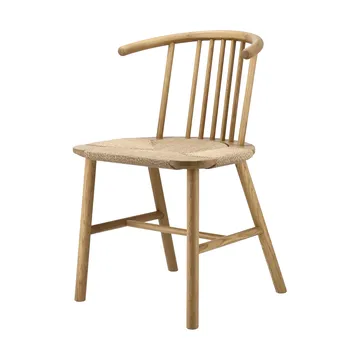 Chaise de salle à manger VIOR assise tressée, Chêne laqué-naturel, lot de 2 - NJRD