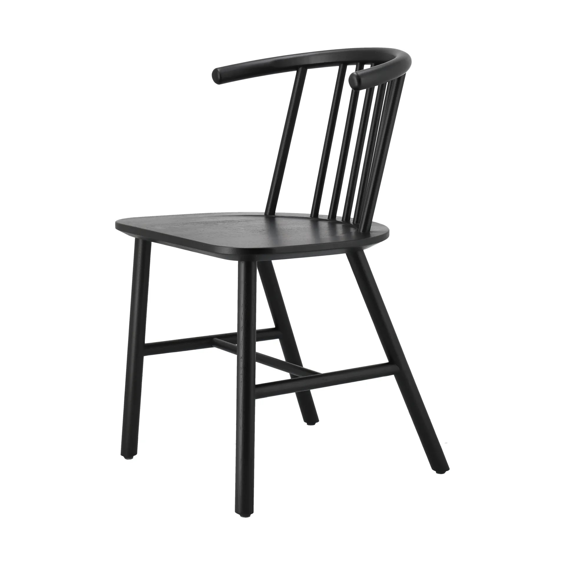 Chaise de salle à manger VIOR, Chêne laqué noir NJRD