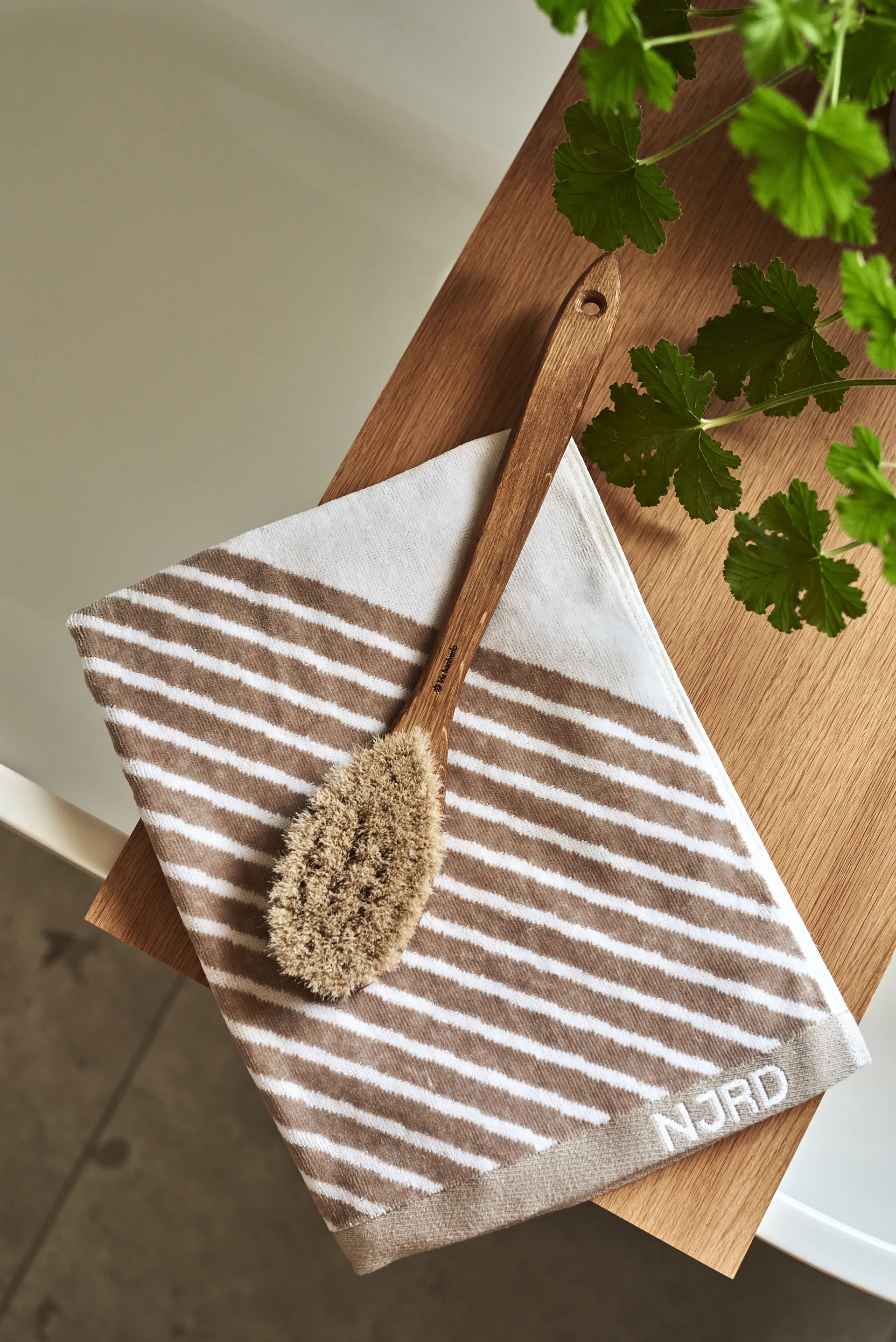 Ensemble de serviettes Stripes 4 pièces - Beige,  NJRD