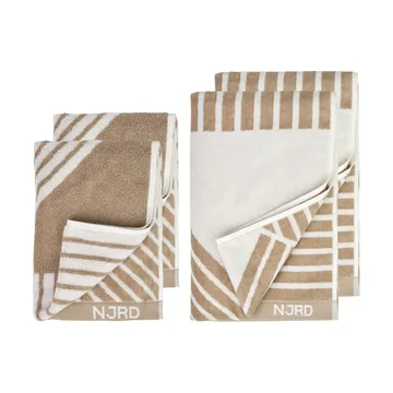 Ensemble de serviettes Stripes 4 pièces - Beige - undefined - NJRD