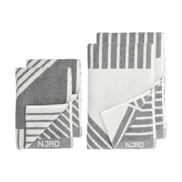 Ensemble de serviettes Stripes 4 pièces - Gris - NJRD