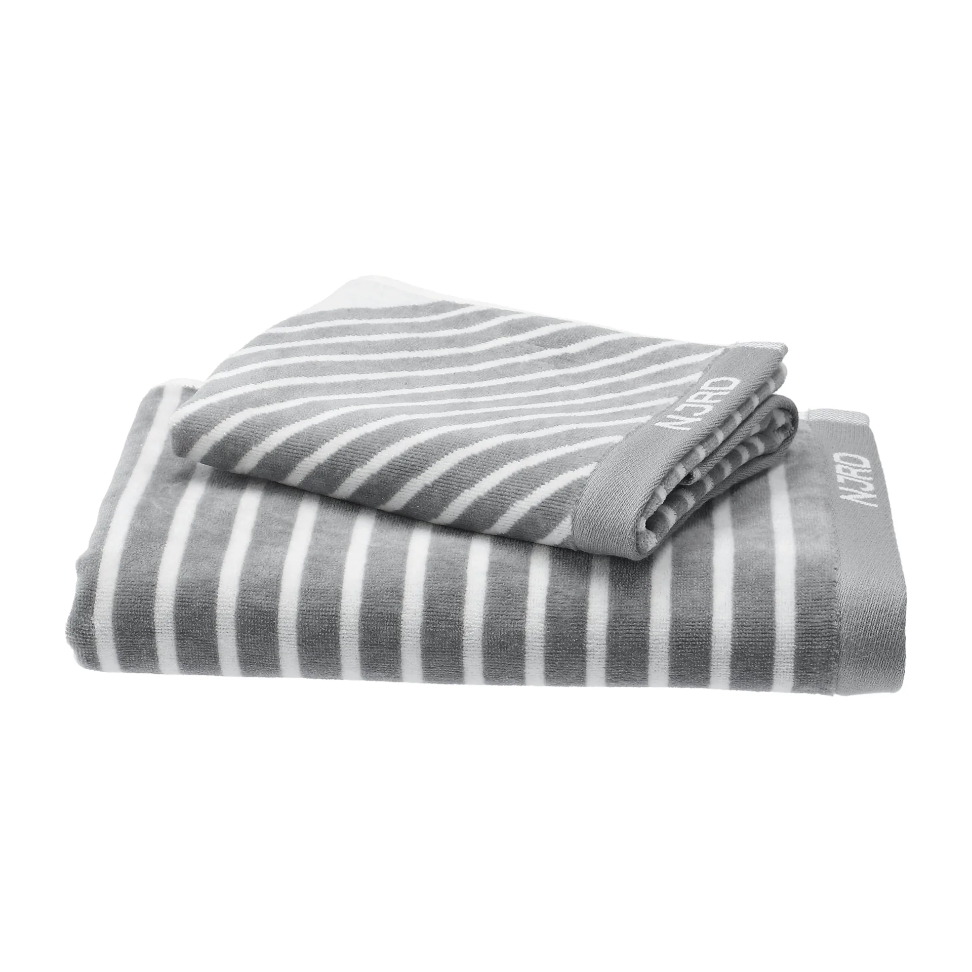 Ensemble de serviettes Stripes 4 pièces - Gris NJRD