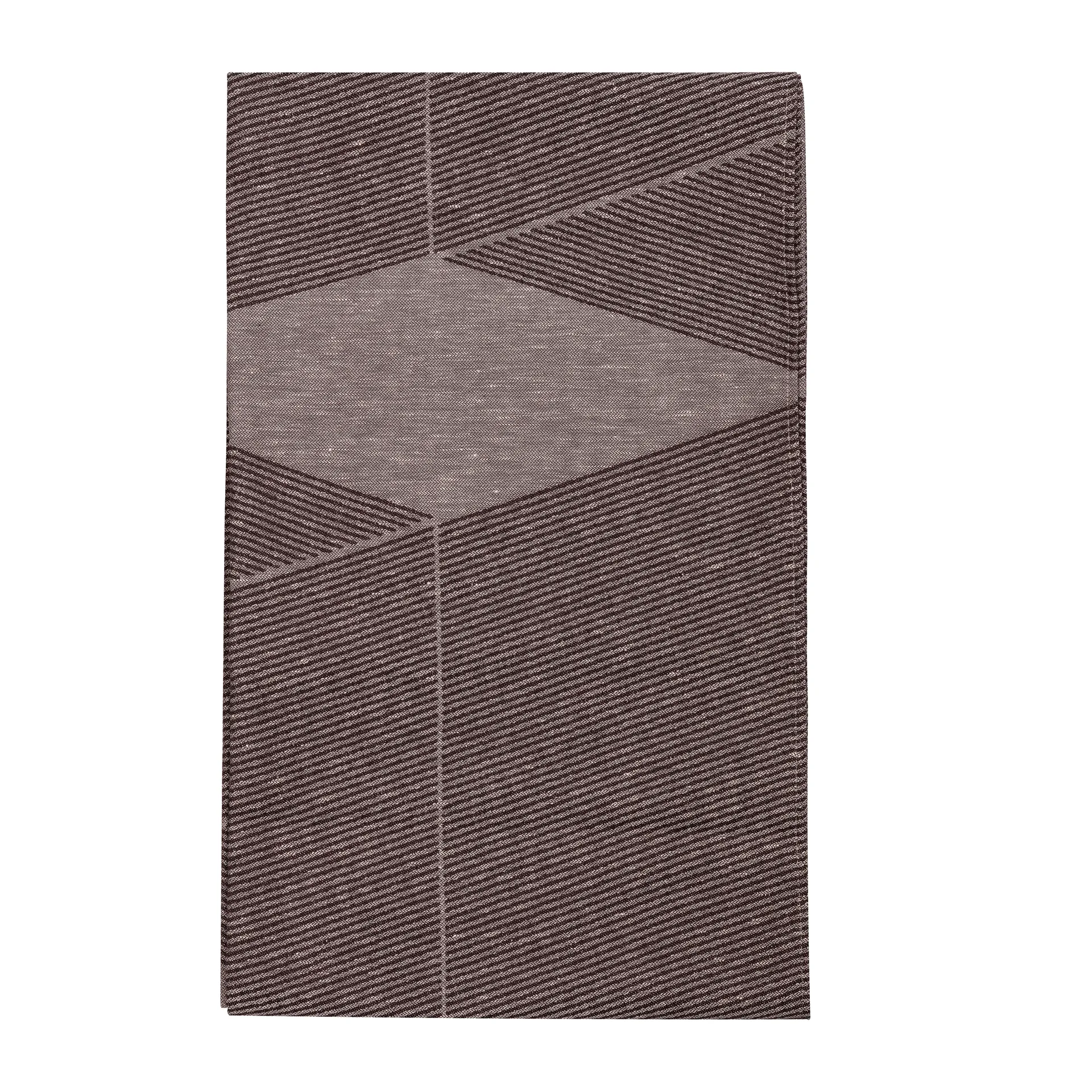 Nappe Geometric 147x250 cm, Marron-blanc NJRD