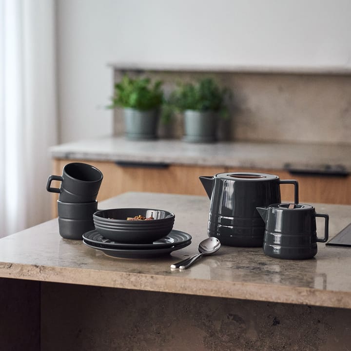 Petite assiette Lines Ø21 cm, Gris foncé NJRD