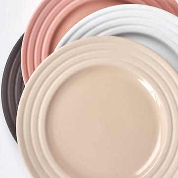 Petite assiette Lines Ø21 cm Lot de 6 - Beige - NJRD