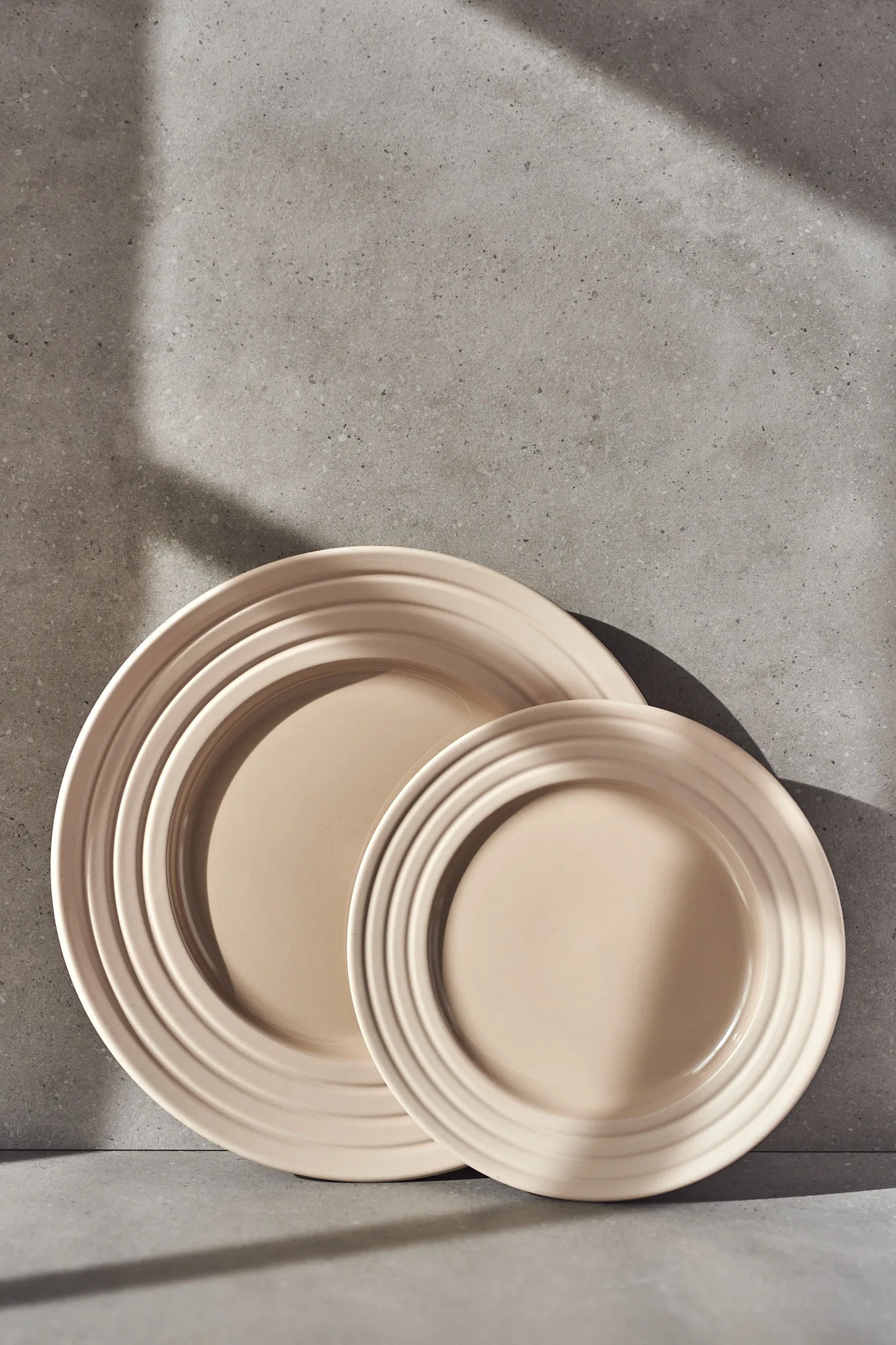 Petite assiette Lines Ø21 cm Lot de 6, Beige NJRD