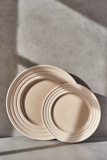 Petite assiette Lines Ø21 cm Lot de 6 - Beige - NJRD