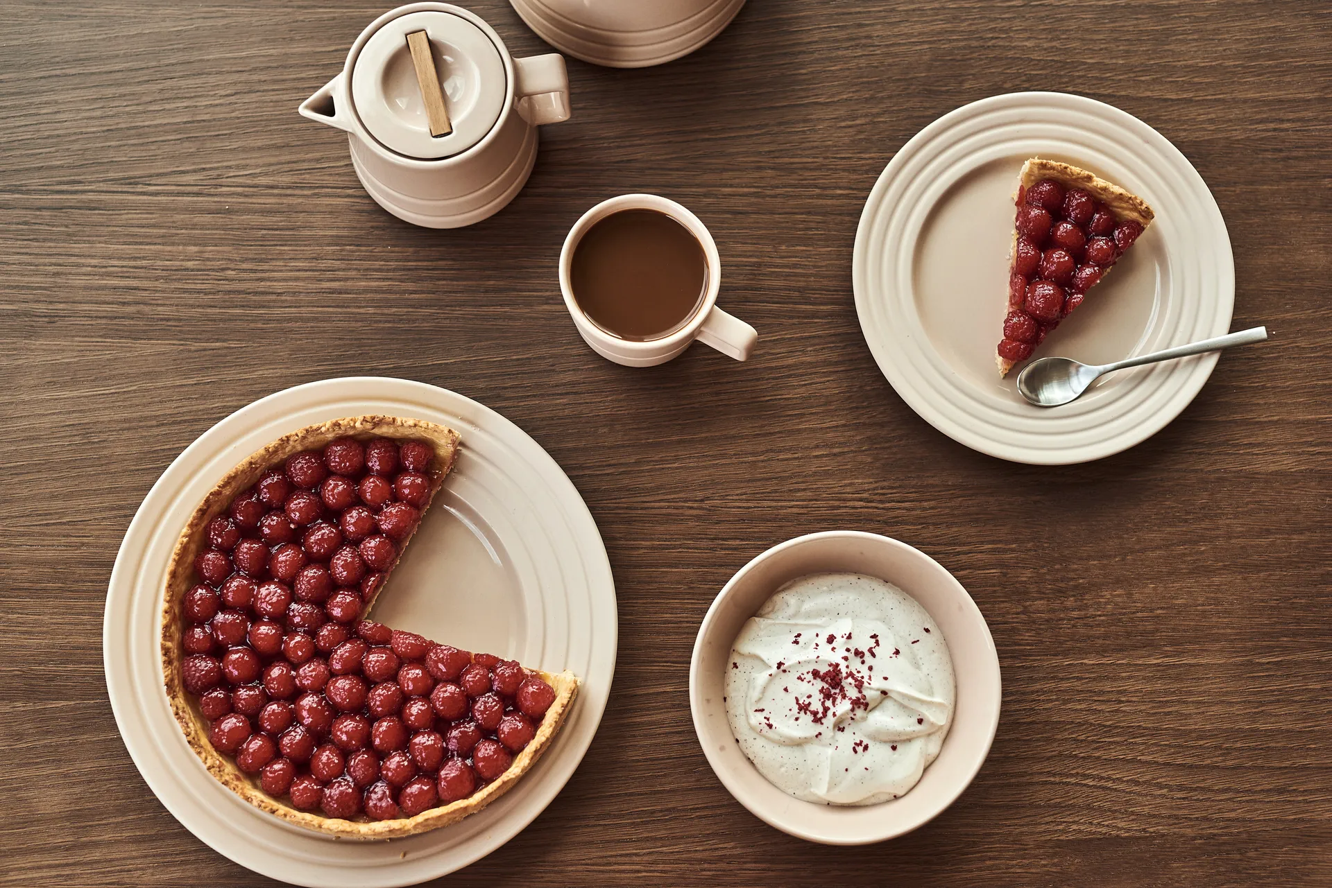 Petite assiette Lines Ø21 cm Lot de 6, Beige NJRD