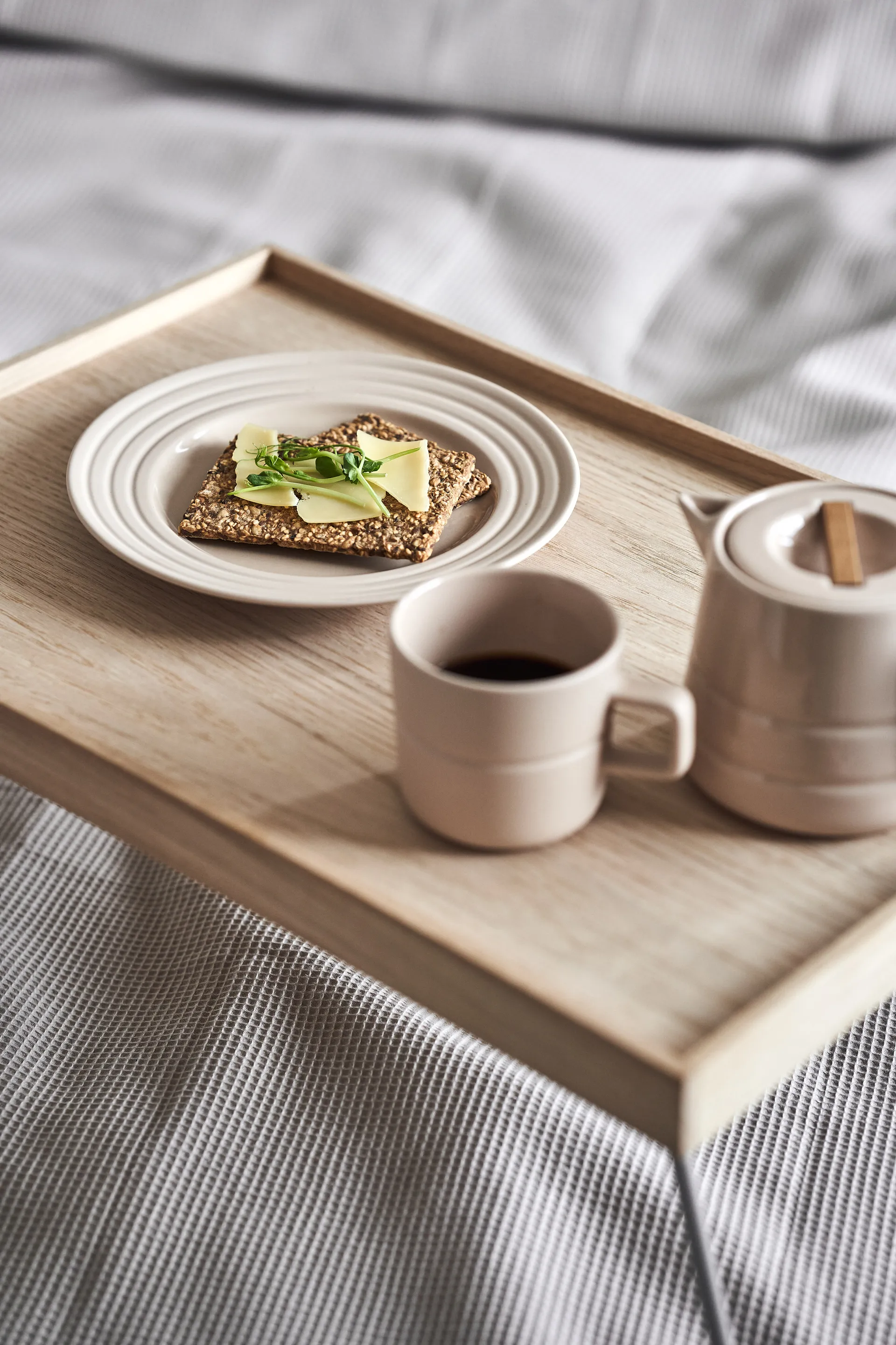 Petite assiette Lines Ø21 cm Lot de 6, Beige NJRD