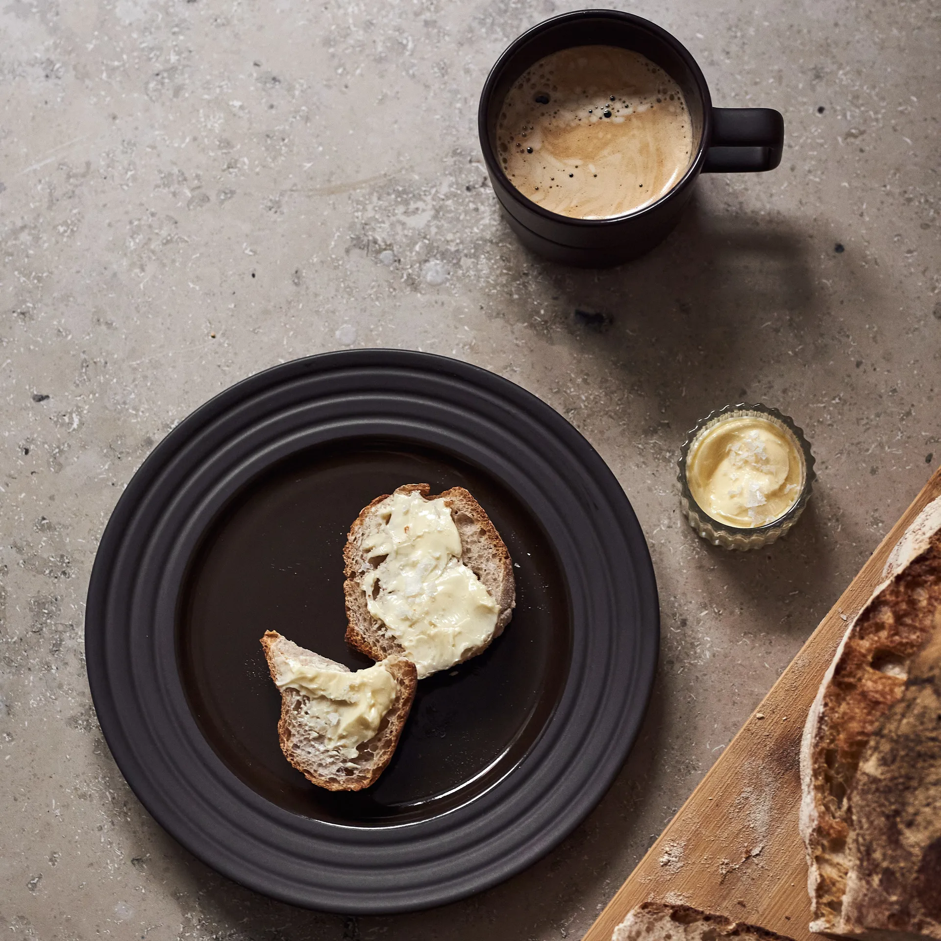 Petite assiette Lines Ø21 cm Lot de 6, Marron NJRD