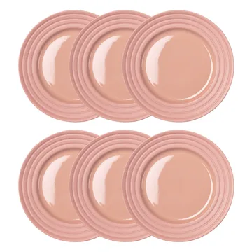 Petite assiette Lines Ø21 cm Lot de 6 - Rose - NJRD