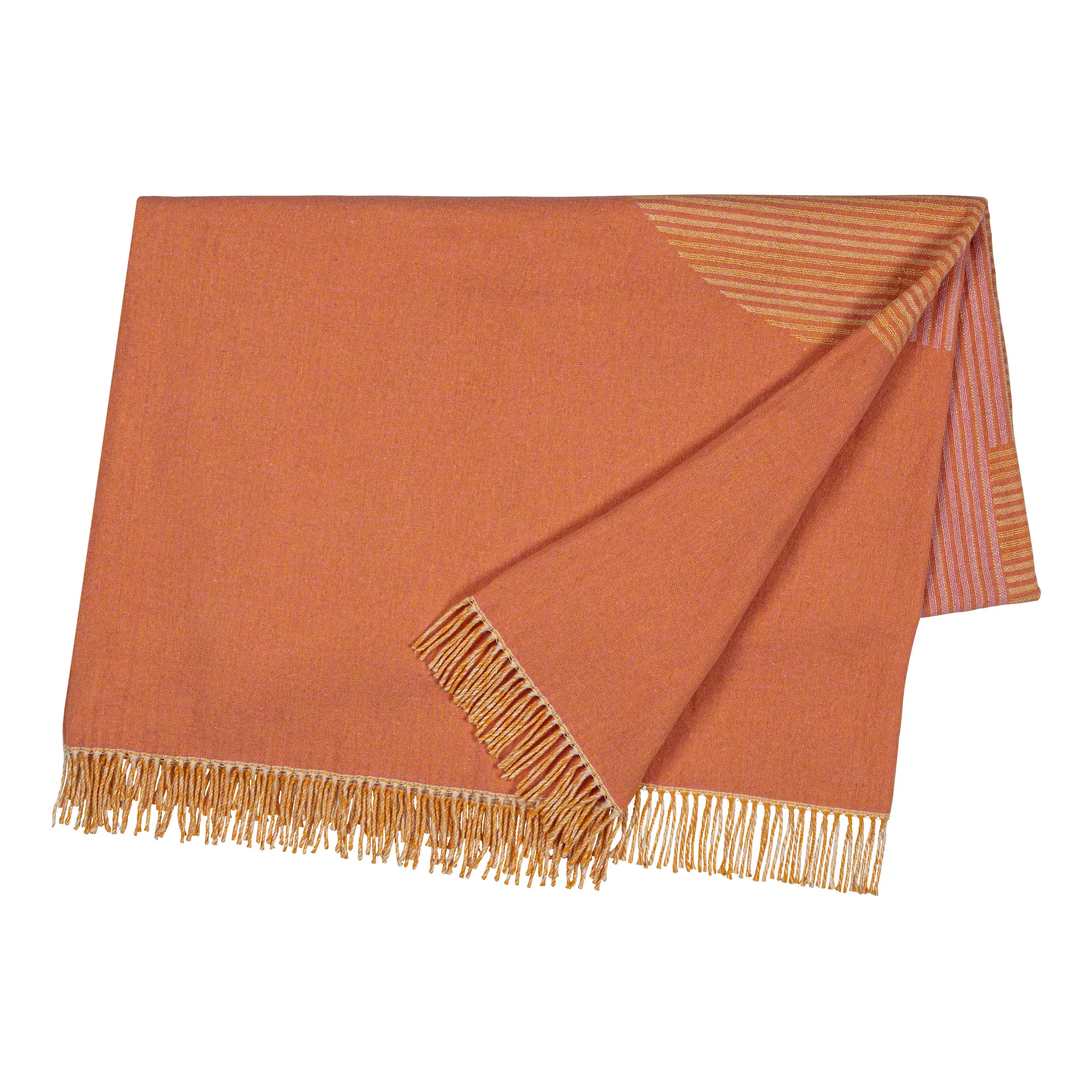 Plaid en coton Circles 130x185 cm, Blanc nature NJRD