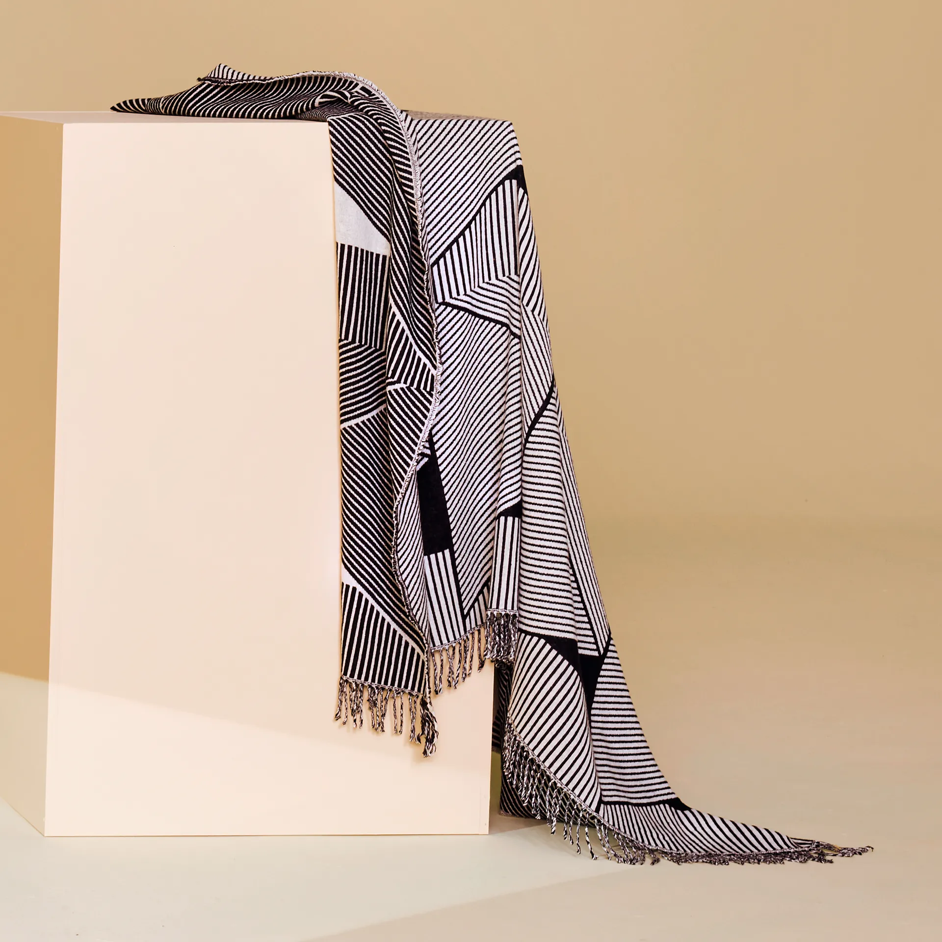 Plaid en coton Metric focus, Noir NJRD