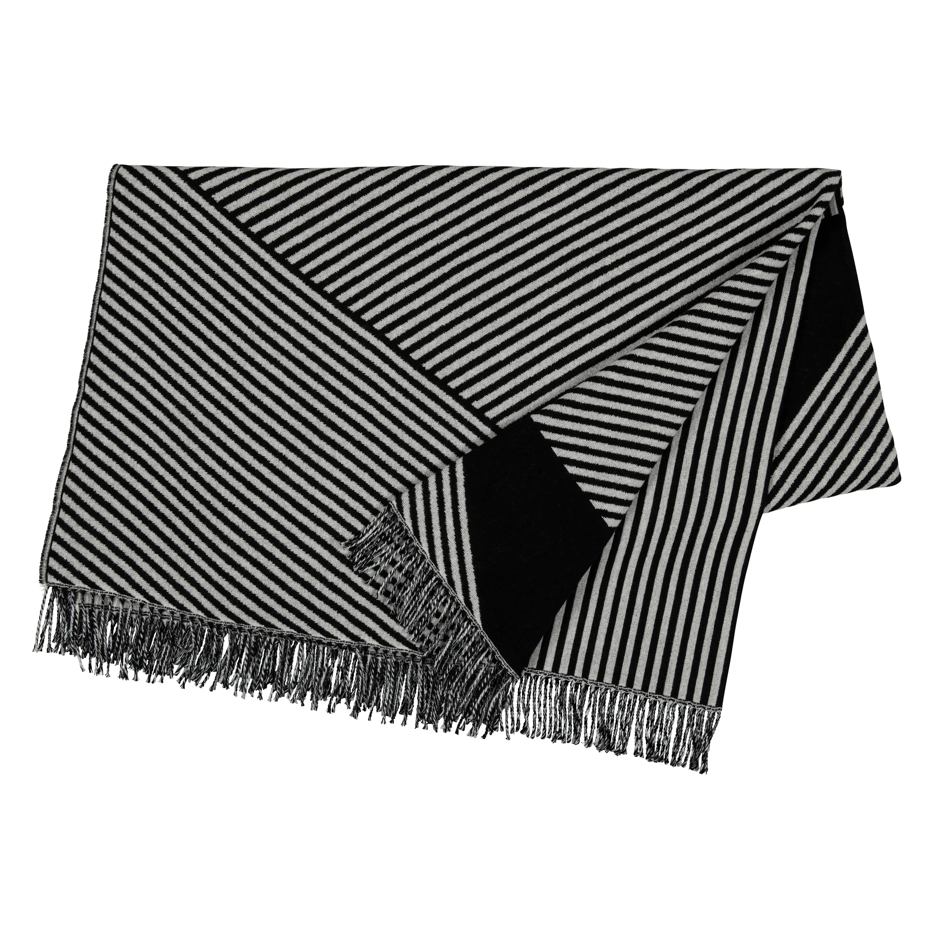 Plaid en coton Stripes, Noir NJRD