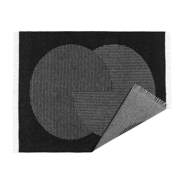 Plaid en laine Circles 130x185 cm - Noir - NJRD