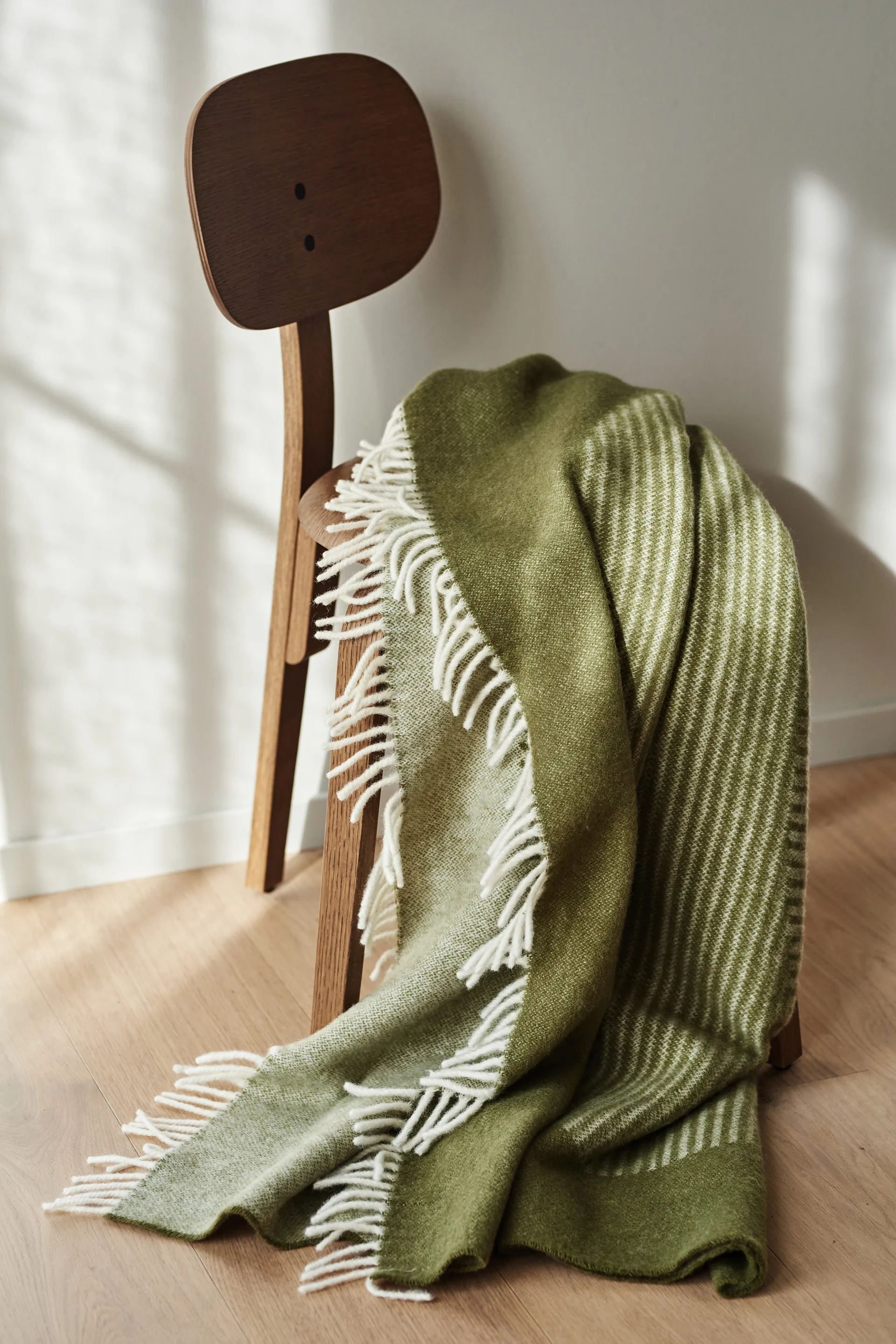 Plaid en laine Circles 130x185 cm, Vert NJRD