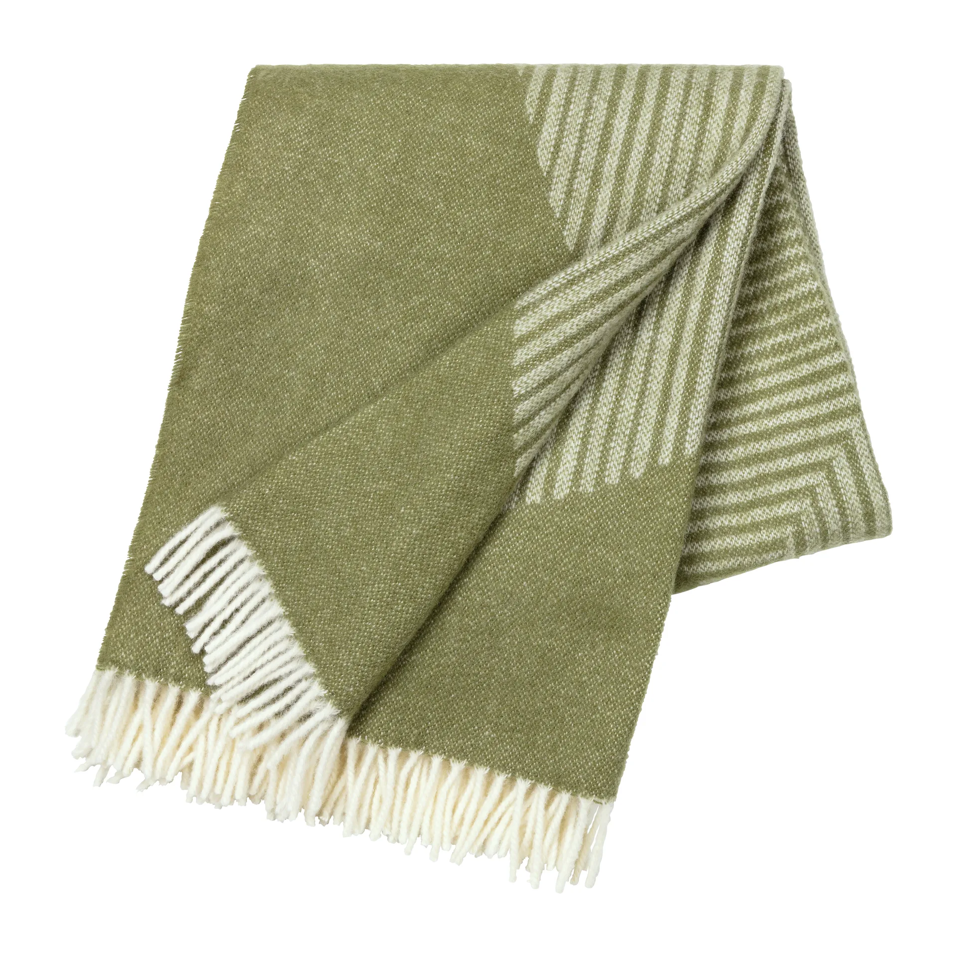 Plaid en laine Circles 130x185 cm, Vert NJRD