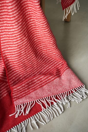 Plaid en laine Rectangles seasonal edition 130x185 cm - Rouge - NJRD