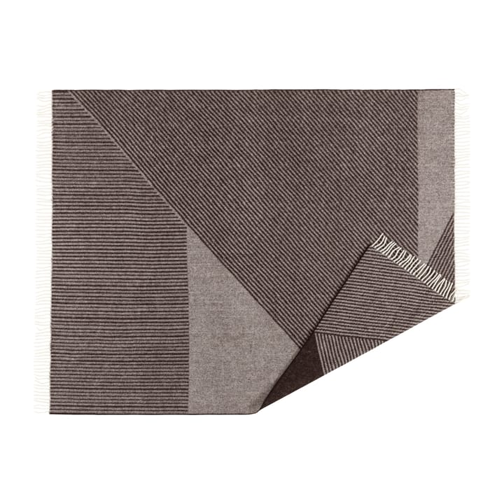 Plaid en laine Stripes 130x185 cm - Marron - NJRD