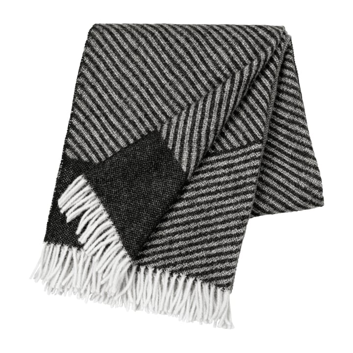 Plaid en laine Stripes 130x185 cm - Noir - NJRD