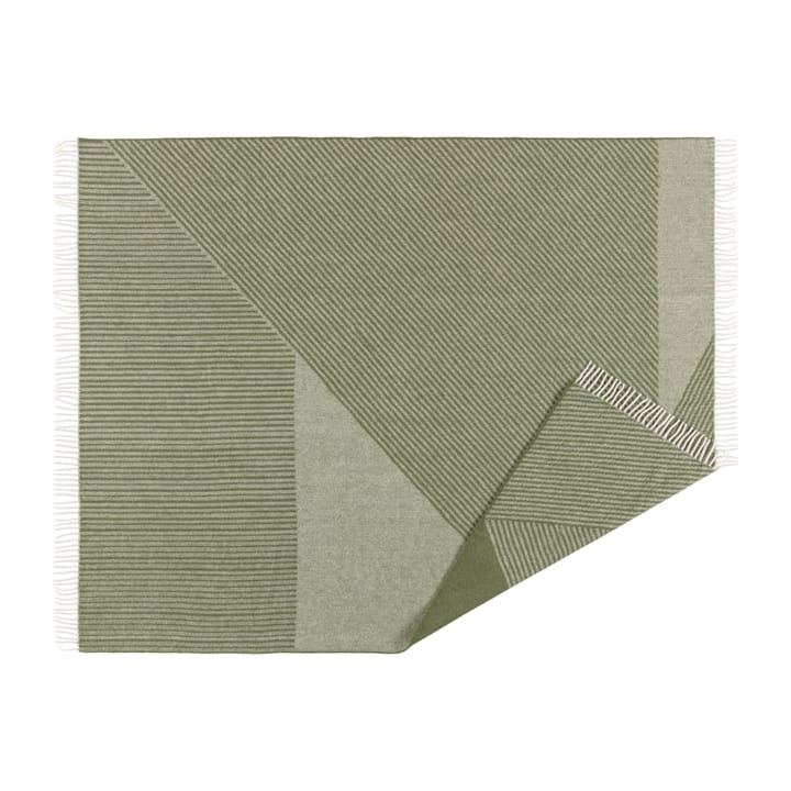 Plaid en laine Stripes 130x185 cm - Vert - NJRD