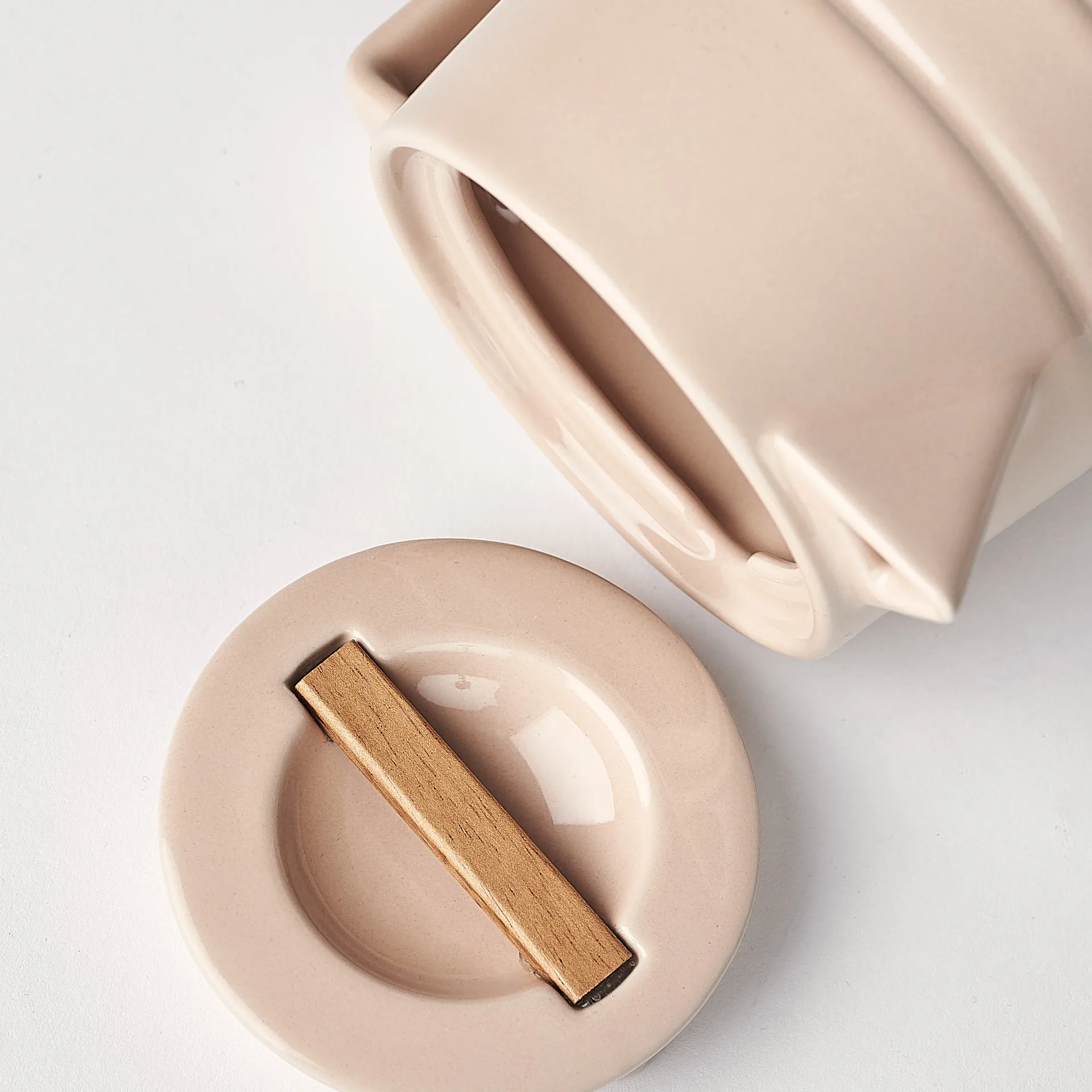 Pot à lait Lines 50 cl, Beige NJRD