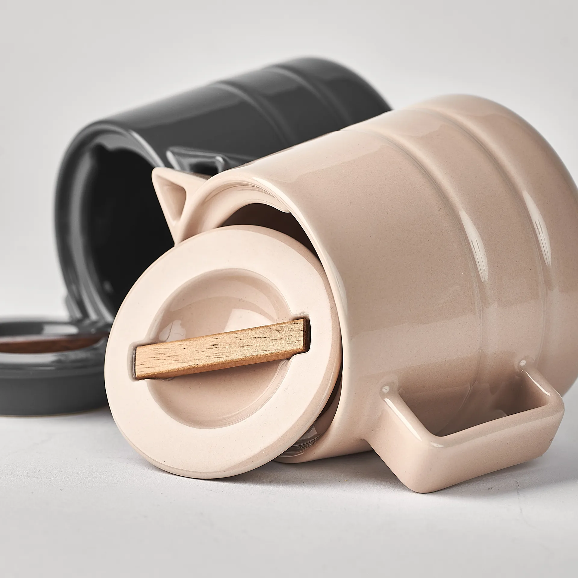 Pot à lait Lines 50 cl, Beige NJRD