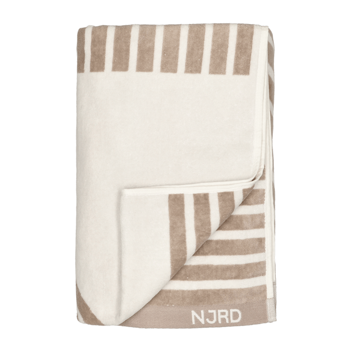 Serviette de bain rayée 100x150 cm - Beige - NJRD