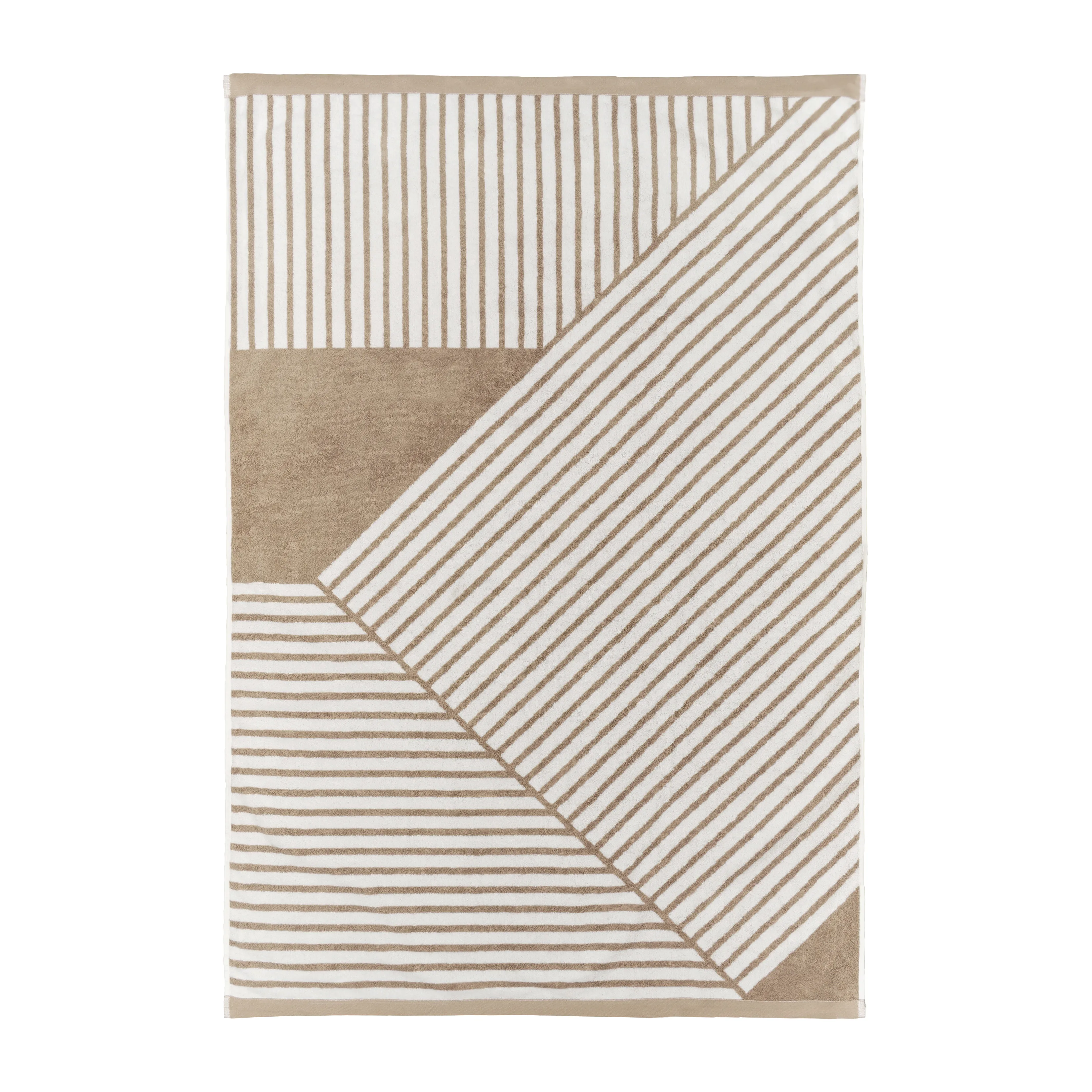 Serviette De Bain Rayée Bleu SKL Home Eckhart - 100% Coton éponge, Bord Effiloché | Pour Salle De Bain Déco