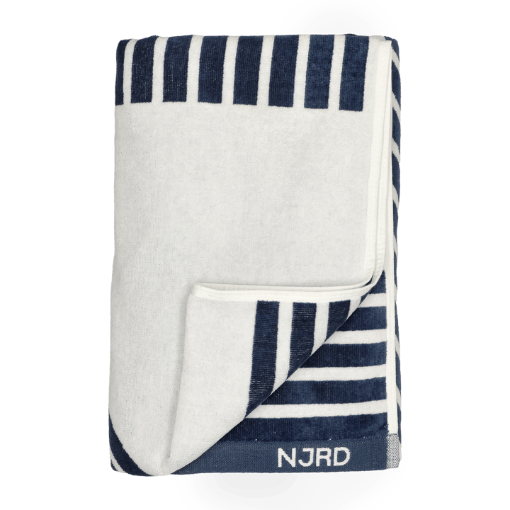 Serviette de bain rayée 100x150 cm - Bleu - NJRD