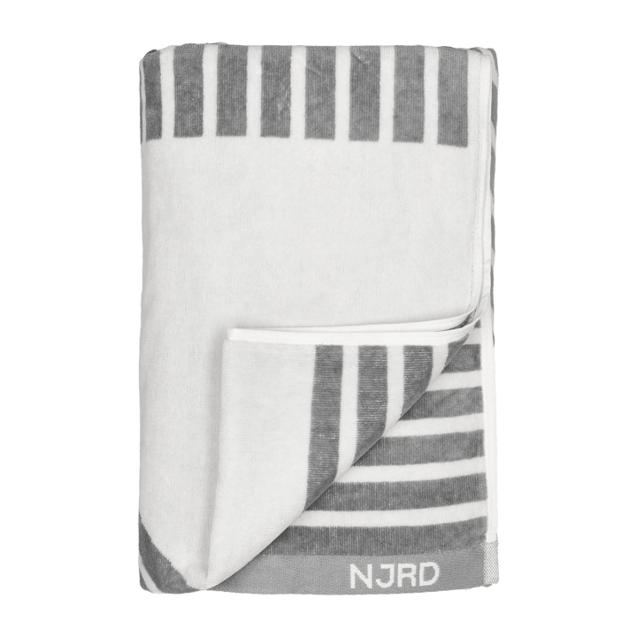 Serviette de bain rayée 100x150 cm - Gris - NJRD