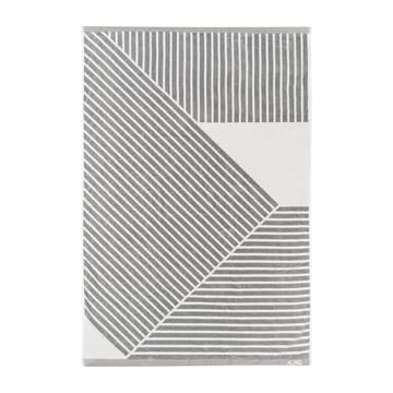 Serviette de bain rayée 100x150 cm - Gris - NJRD