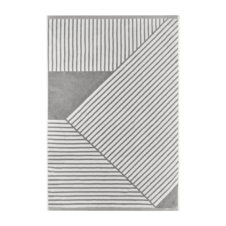 Serviette de bain rayée 100x150 cm - Gris - NJRD