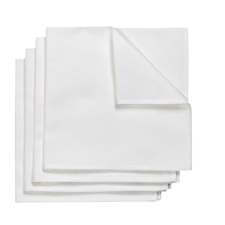 Serviette Metric 47x47 cm Lot de 4 - Blanc - NJRD