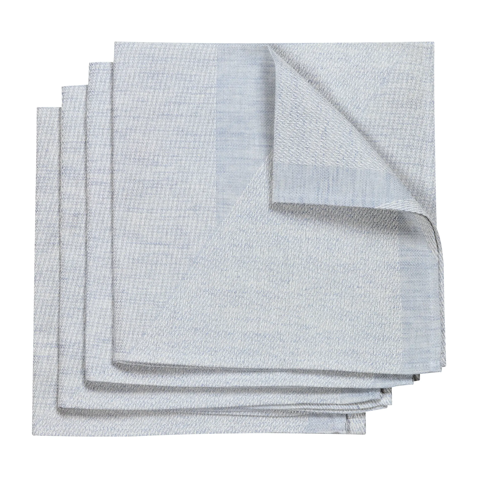 Serviette Metric 47x47 cm Lot de 4, Bleu-blanc NJRD