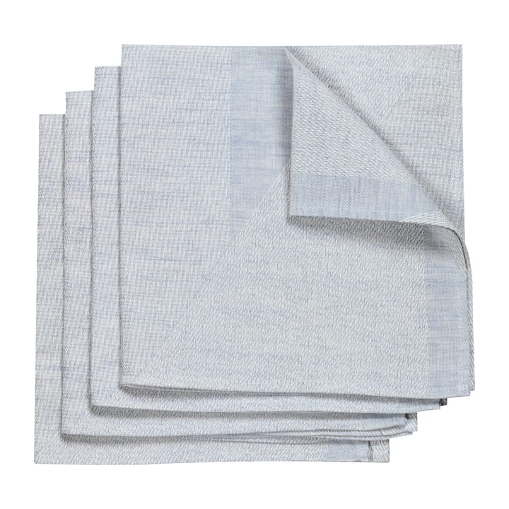 Serviette Metric 47x47 cm Lot de 4 - Bleu-blanc - NJRD