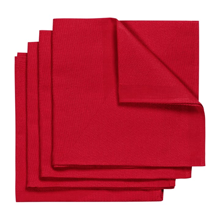 Serviette Metric 47x47 cm Lot de 4 - Rouge - NJRD