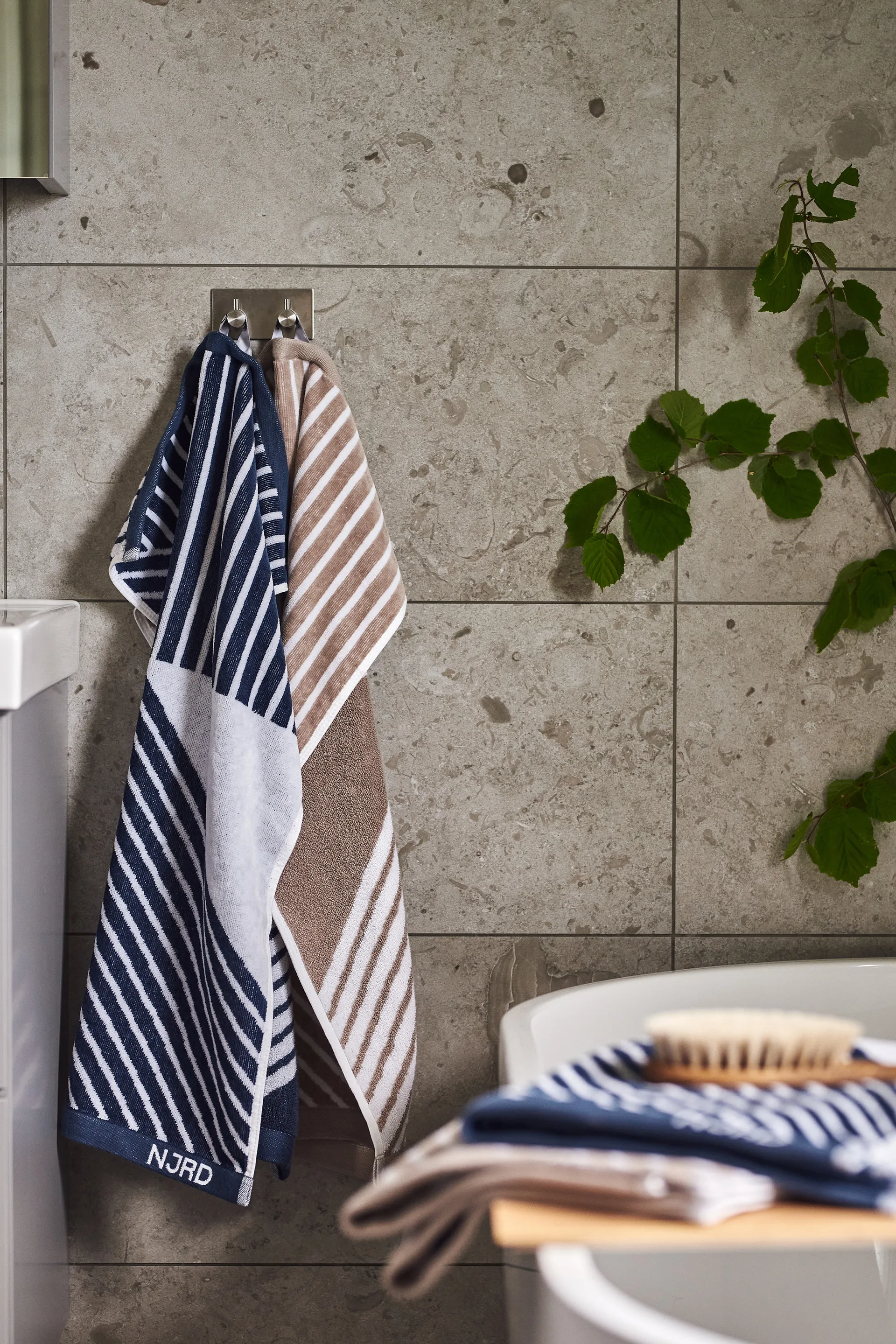 Serviette Stripes 50x70 cm , Bleu NJRD