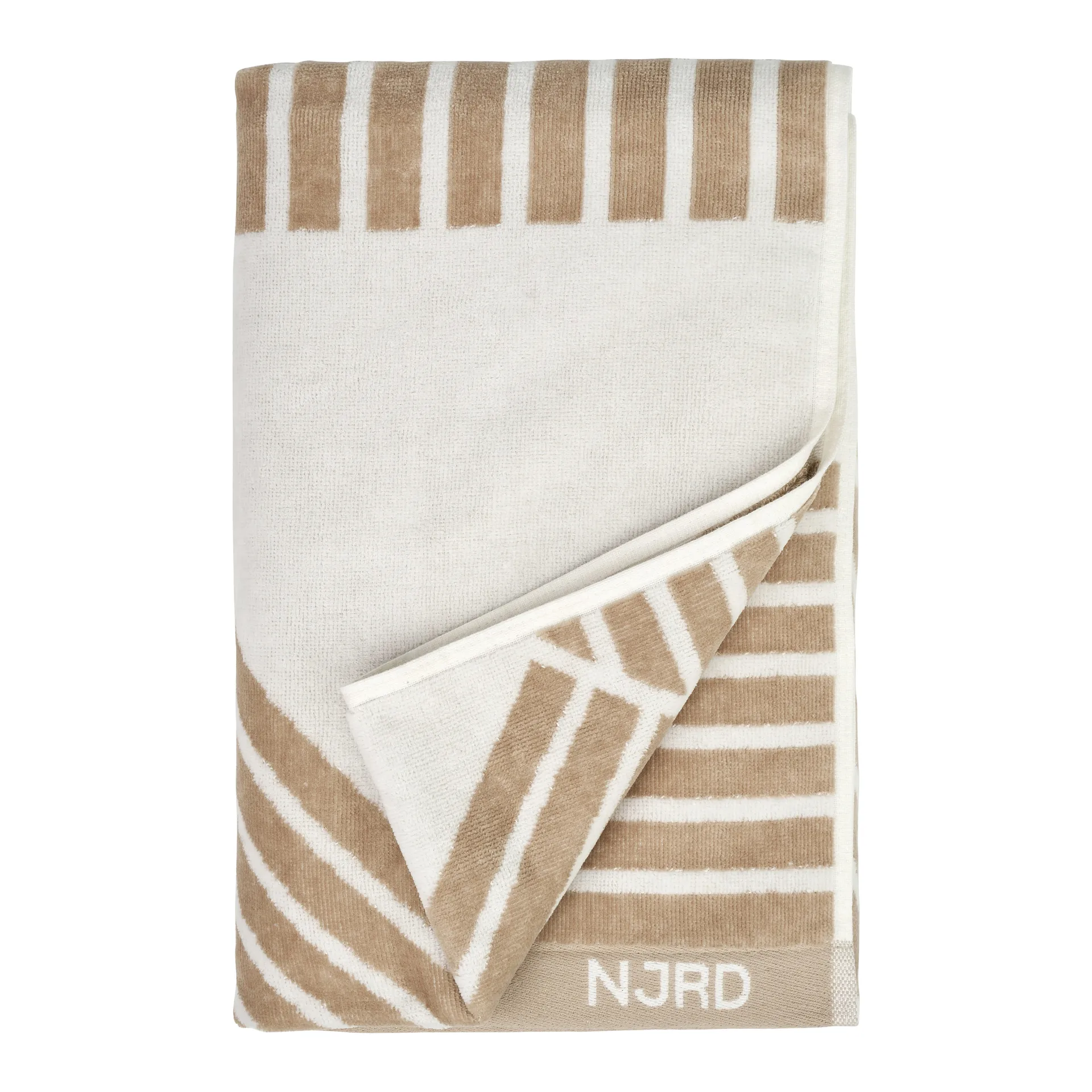 Serviette Stripes 70x140 cm , Beige NJRD